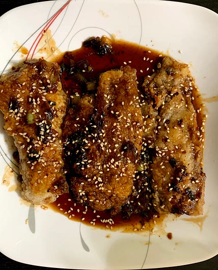 Gajami yangnyeom-twigim 가자미 양념튀김 (Seasoned pan fried flatfish)