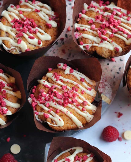 White Chocolate & Raspberry Muffins!