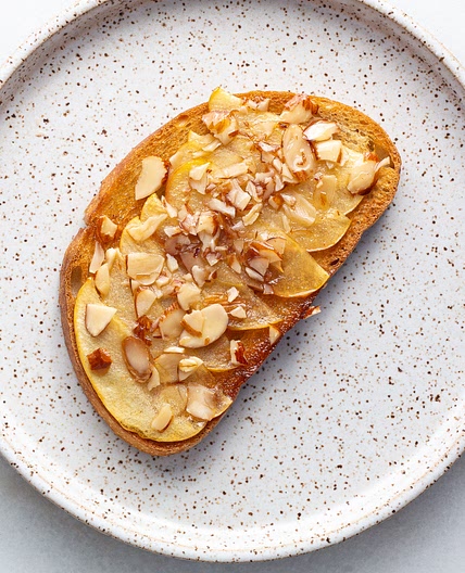 Apple Tahini Toast