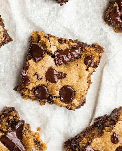 Vegan Tahini Oat Flour Blondies (gluten free)