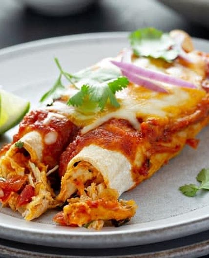 Chicken Enchiladas Rojas