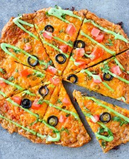 Chicken Crust Taco Pizza - Low Carb & Keto