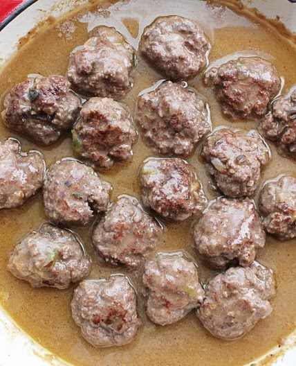Beef Meatballs In Mushroom Gravy