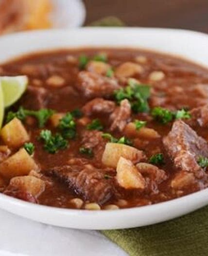 Slow Cooker Beef and Sweet Potato Stew with Corn and Chiles