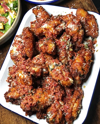 Garlic and parmesan chicken wings 