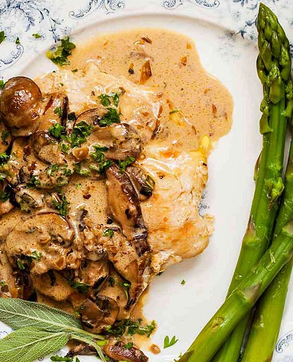 Chicken With Creamy Mushroom Sage Sauce