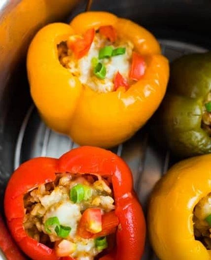 Instant Pot Ground Turkey Stuffed Peppers
