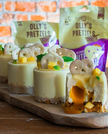 Mini White Chocolate & Passionfruit Cheesecakes