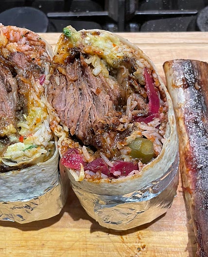 Bone in Glazed Beef Short Rib Burrito