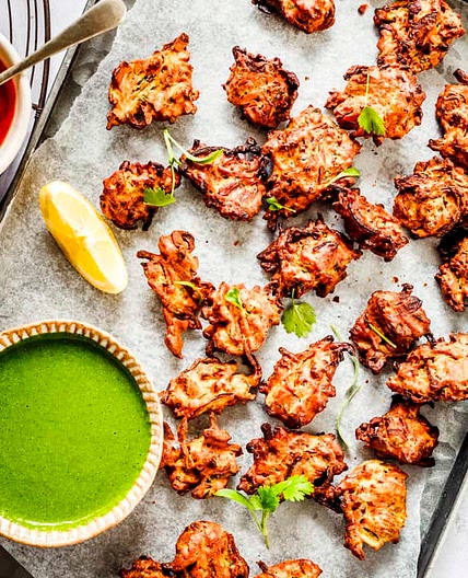 Air fryer Onion Bhaji recipe