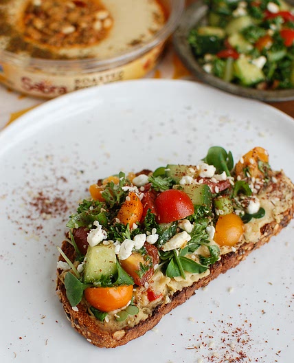 Mediterranean Hummus Toast with Za'atar
