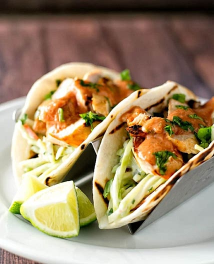Chipotle chicken tacos