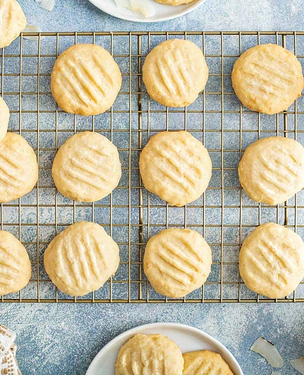 Coconut Whipped Shortbread Cookies