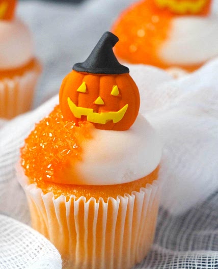 Creamsicle Mini Halloween Cupcakes