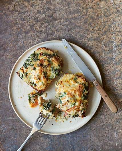 Spinach and Smoked Haddock Rarebit