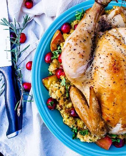 Roasted Chicken With Sangria Stuffing