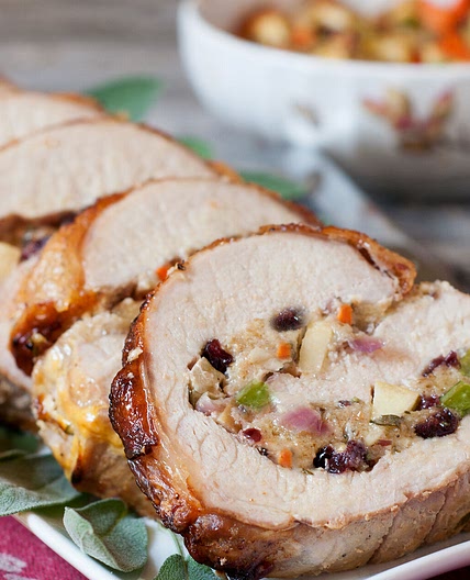 Cranberry and Apple Stuffed Pork Loin