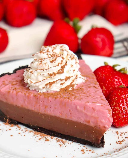 Chocolate Strawberry Cream Pie