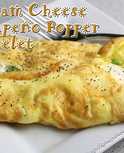 Spicy Keto Cream Cheese Jalapeno Poppers Omelette