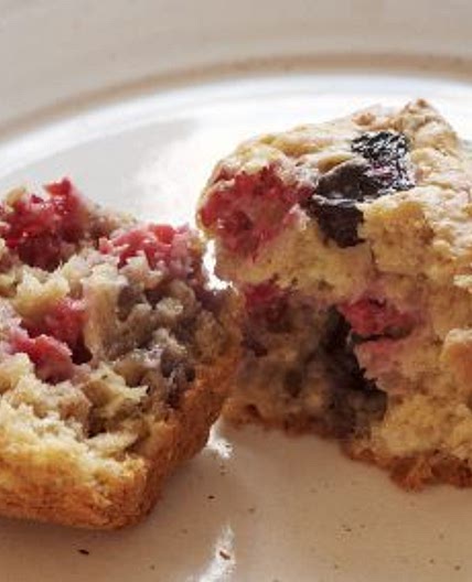 Very-Berry Breakfast Muffins · Nadiya Hussain