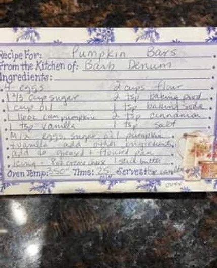 Pumpkin Bars