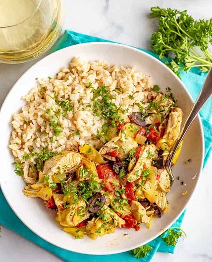 Crock Pot Mediterranean Chicken