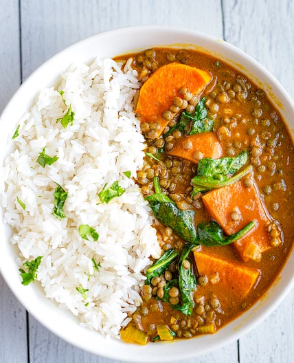 15-Minute Lentil Veggie Curry