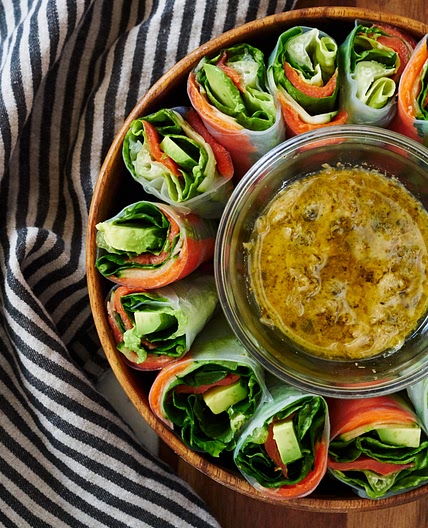 Smoked Salmon Spring Rolls
