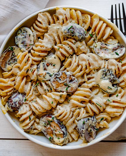 Vegan Pasta Bake with Mushrooms