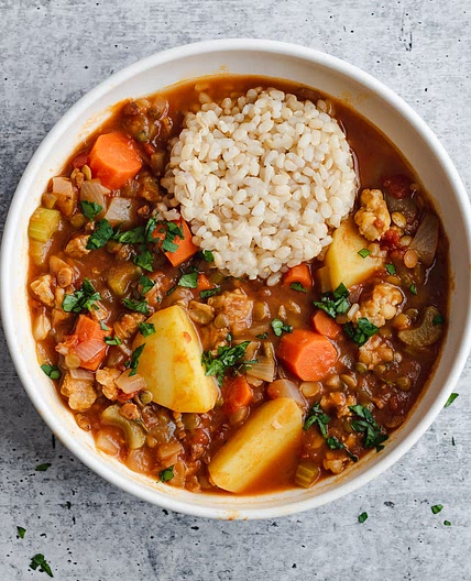 Tempeh Lentil Stew with Potatoes