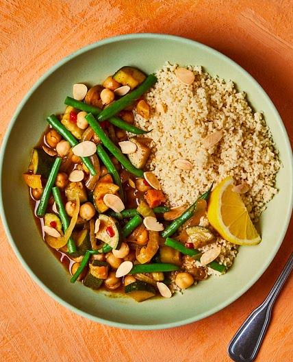 Moroccan-style chickpeas with lemony couscous