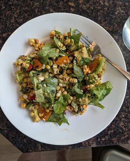 Charred corn salad