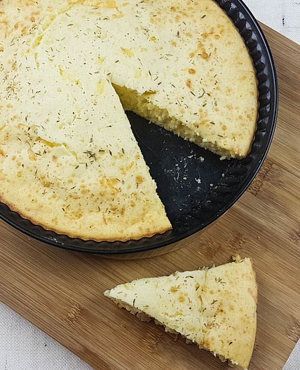 Salty cake with sour milk