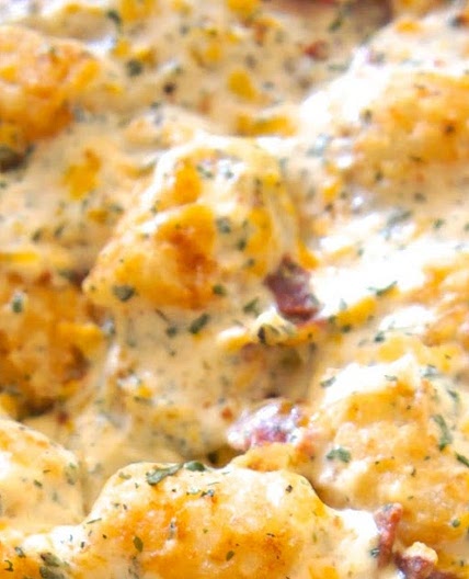 Cheddar, Bacon, Ranch Tater Tot Casserole