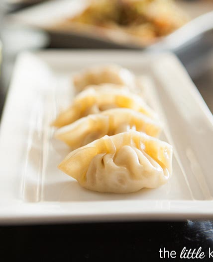 Chinese Potstickers with a Ginger-Scallion Dipping Sauce