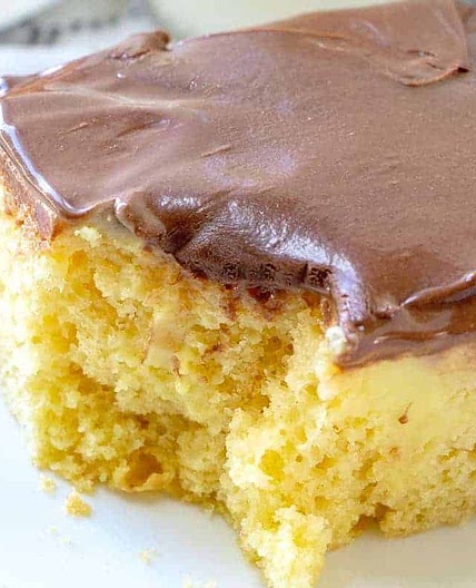 BOSTON CREAM POKE CAKE