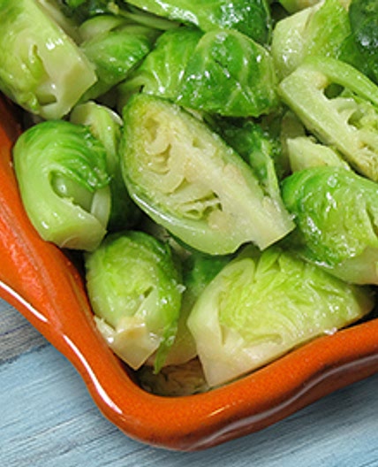 Oven Crisped Brussels Sprouts