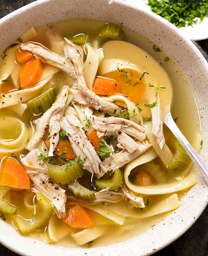Chicken, Cabbage, Noodle Soup