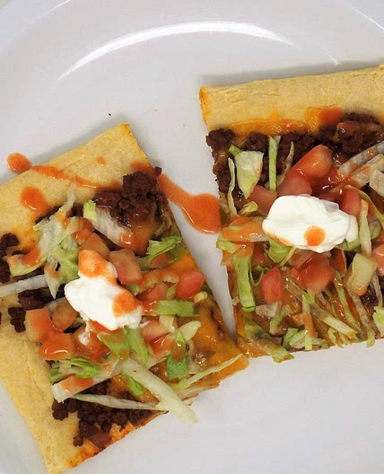 Taco Pizza with Cornmeal Crust