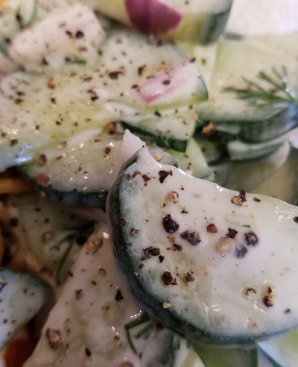 Greek yogurt cucumber salad