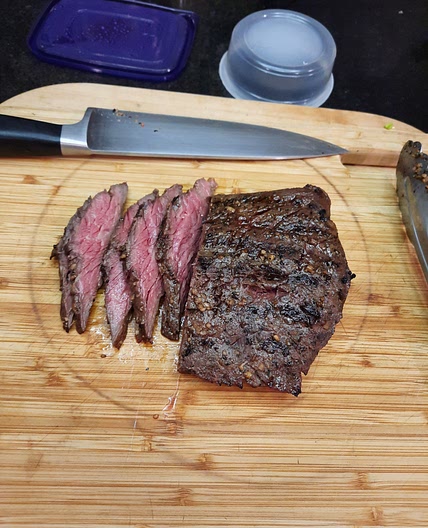 Sous vide flat iron steak