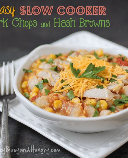 Easy Slow Cooker Pork Chops and Hash Browns