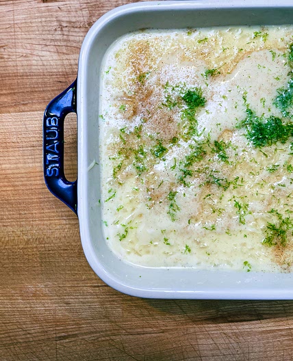 Tres leches rice pudding