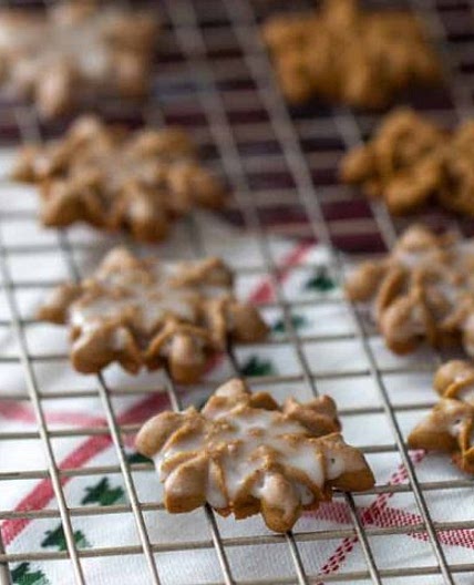 Iced Gingerbread Spritz Cookies