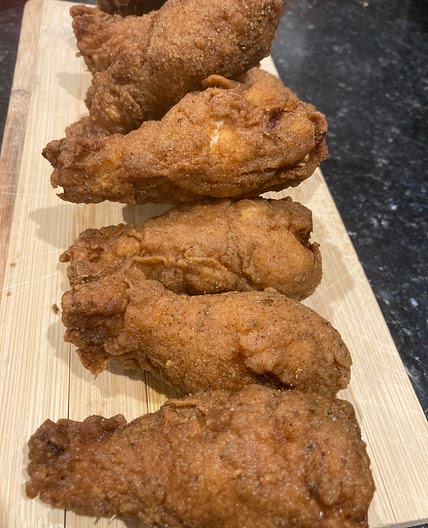Homemade KFC style hot wings