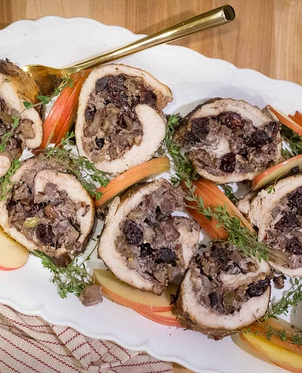 Goat Cheese, Cranberry, and Apple Stuffed Turkey Breast