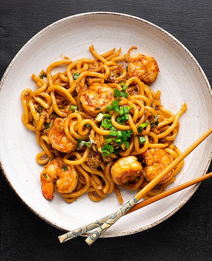 15-minute Garlic Prawn Udon