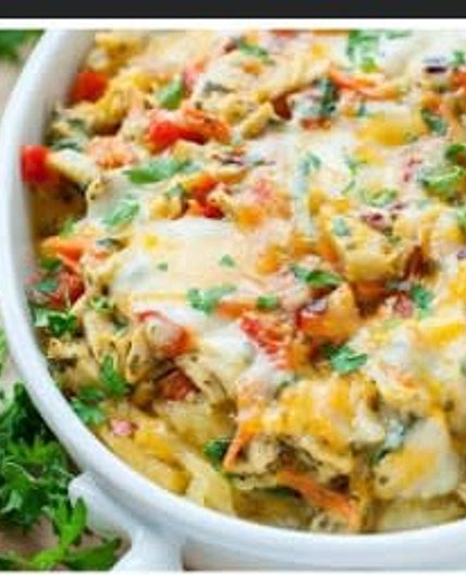 Cheesy Italian Chicken Spaghetti Squash Casserole