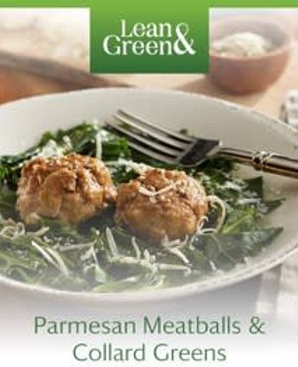 Parmesan Meatballs & Collard Greens