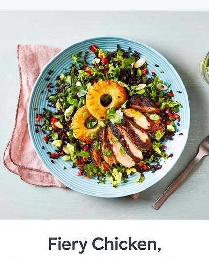 Fiery Chicken, Pineapple & Black Rice Salad